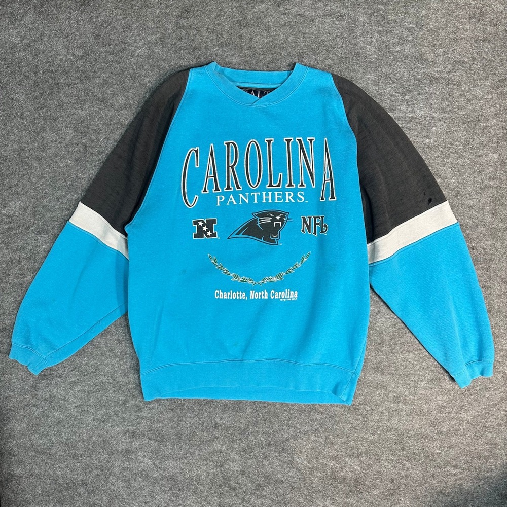 RARE Vintage 90s GALT SAND Carolina Panthers Sweatshirt Mens Medium Spellout